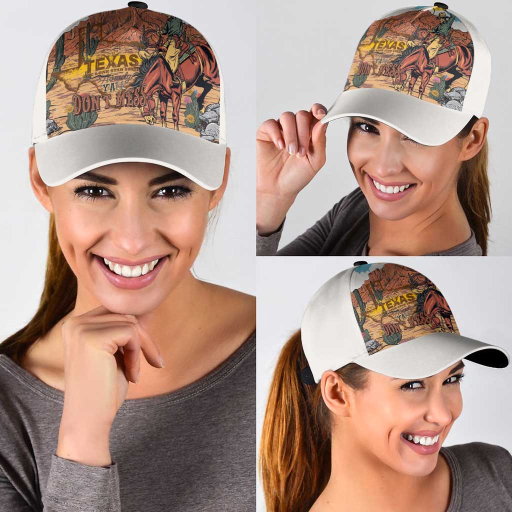 Texas Cultural Heritage Classic Cap Cowboy and Desert Howdy Y'All Don'T Mess