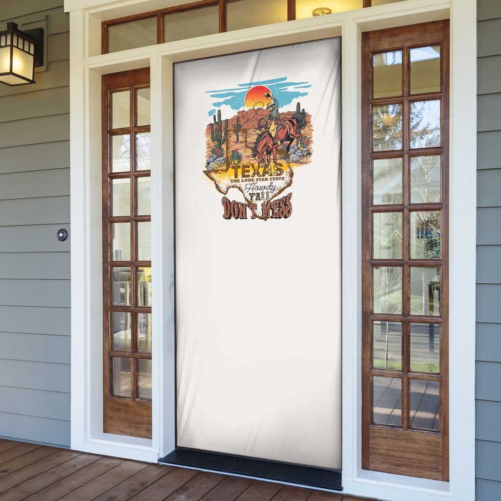 Texas Cultural Heritage Door Cover Cowboy and Desert Howdy Y'All Don'T Mess