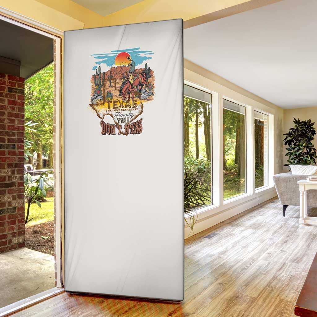 Texas Cultural Heritage Door Cover Cowboy and Desert Howdy Y'All Don'T Mess