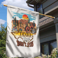 Texas Cultural Heritage Garden Flag Cowboy and Desert Howdy Y'All Don'T Mess