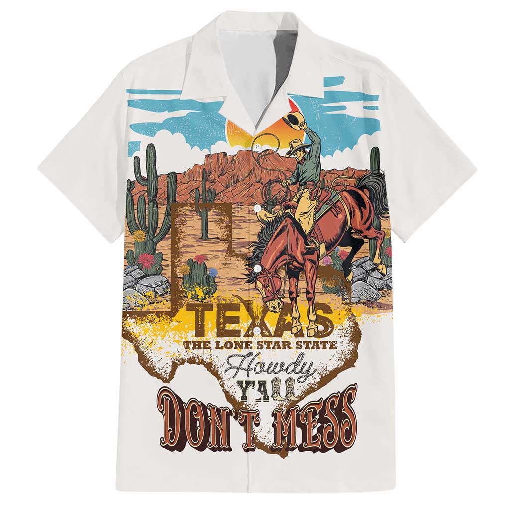 Texas Cultural Heritage Hawaiian Shirt Cowboy and Desert Howdy Y'All Don'T Mess