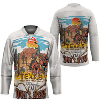Texas Cultural Heritage Hockey Jersey Cowboy and Desert Howdy Y'All Don'T Mess