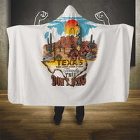 Texas Cultural Heritage Hooded Blanket Cowboy and Desert Howdy Y'All Don'T Mess
