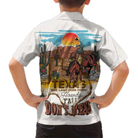 Texas Cultural Heritage Kid Hawaiian Shirt Cowboy and Desert Howdy Y'All Don'T Mess