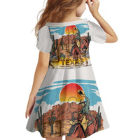Texas Cultural Heritage Kid Short Sleeve Dress Cowboy and Desert Howdy Y'All Don'T Mess