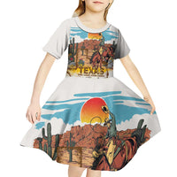 Texas Cultural Heritage Kid Short Sleeve Dress Cowboy and Desert Howdy Y'All Don'T Mess
