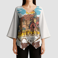 Texas Cultural Heritage Kimono Sleeve Blouse Cowboy and Desert Howdy Y'All Don'T Mess