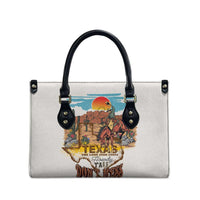Texas Cultural Heritage Leather Bag Cowboy and Desert Howdy Y'All Don'T Mess