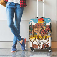 Texas Cultural Heritage Luggage Cover Cowboy and Desert Howdy Y'All Don'T Mess