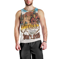 Texas Cultural Heritage Men Tank Top Cowboy and Desert Howdy Y'All Don'T Mess