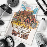 Texas Cultural Heritage Men Tank Top Cowboy and Desert Howdy Y'All Don'T Mess