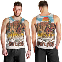 Texas Cultural Heritage Men Tank Top Cowboy and Desert Howdy Y'All Don'T Mess