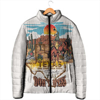 Texas Cultural Heritage Padded Jacket Cowboy and Desert Howdy Y'All Don'T Mess
