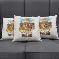 Texas Cultural Heritage Pillow Cover Cowboy and Desert Howdy Y'All Don'T Mess