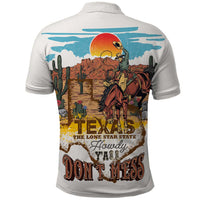 Texas Cultural Heritage Polo Shirt Cowboy and Desert Howdy Y'All Don'T Mess
