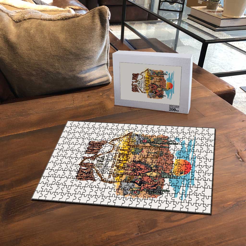 Texas Cultural Heritage Puzzle Cowboy and Desert Howdy Y'All Don'T Mess