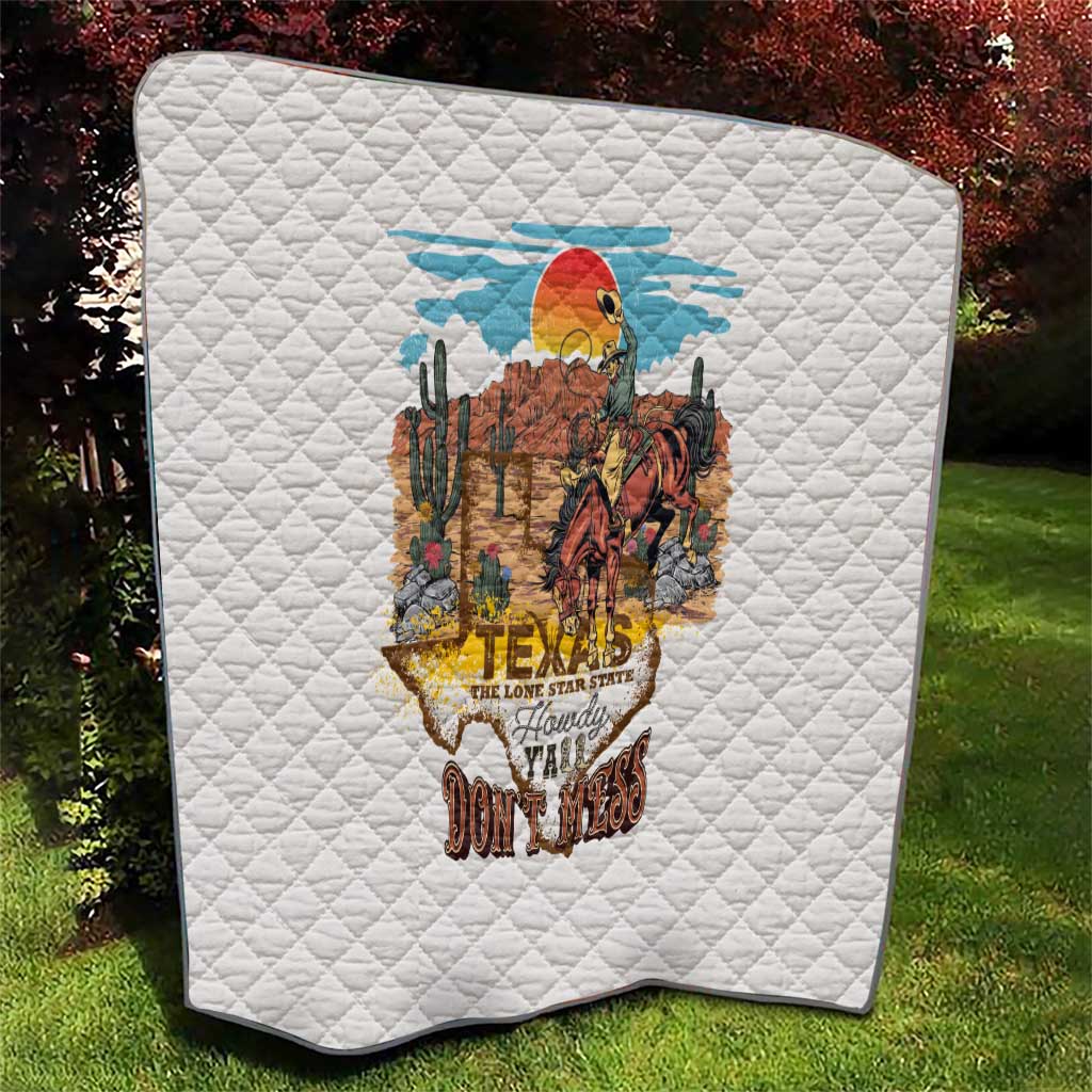 Texas Cultural Heritage Quilt Cowboy and Desert Howdy Y'All Don'T Mess