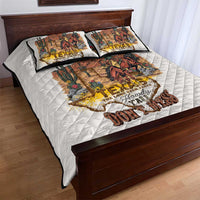 Texas Cultural Heritage Quilt Bed Set Cowboy and Desert Howdy Y'All Don'T Mess