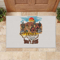 Texas Cultural Heritage Rubber Doormat Cowboy and Desert Howdy Y'All Don'T Mess