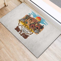 Texas Cultural Heritage Rubber Doormat Cowboy and Desert Howdy Y'All Don'T Mess