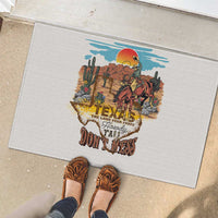Texas Cultural Heritage Rubber Doormat Cowboy and Desert Howdy Y'All Don'T Mess