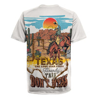 Texas Cultural Heritage Rugby Jersey Cowboy and Desert Howdy Y'All Don'T Mess