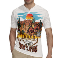 Texas Cultural Heritage Rugby Jersey Cowboy and Desert Howdy Y'All Don'T Mess