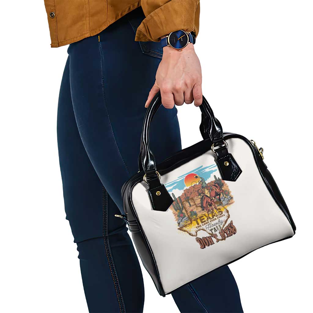 Texas Cultural Heritage Shoulder Handbag Cowboy and Desert Howdy Y'All Don'T Mess