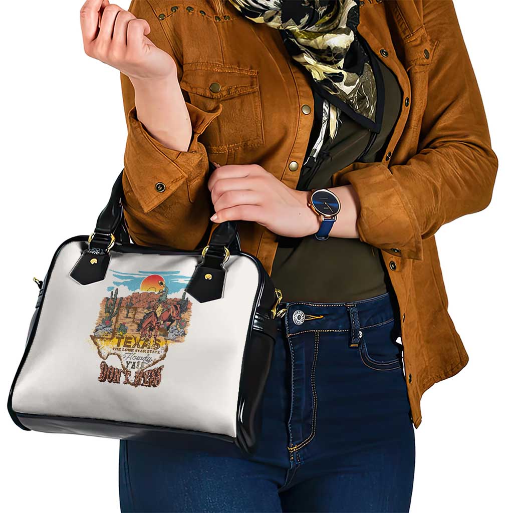 Texas Cultural Heritage Shoulder Handbag Cowboy and Desert Howdy Y'All Don'T Mess
