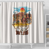 Texas Cultural Heritage Shower Curtain Cowboy and Desert Howdy Y'All Don'T Mess
