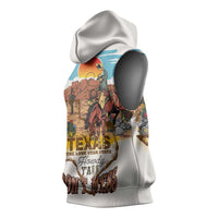 Texas Cultural Heritage Sleeveless Hoodie Cowboy and Desert Howdy Y'All Don'T Mess