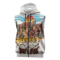 Texas Cultural Heritage Sleeveless Zip Hoodie Cowboy and Desert Howdy Y'All Don'T Mess