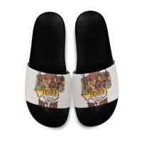 Texas Cultural Heritage Slide Sandals Cowboy and Desert Howdy Y'All Don'T Mess