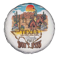 Texas Cultural Heritage Spare Tire Cover Cowboy and Desert Howdy Y'All Don'T Mess