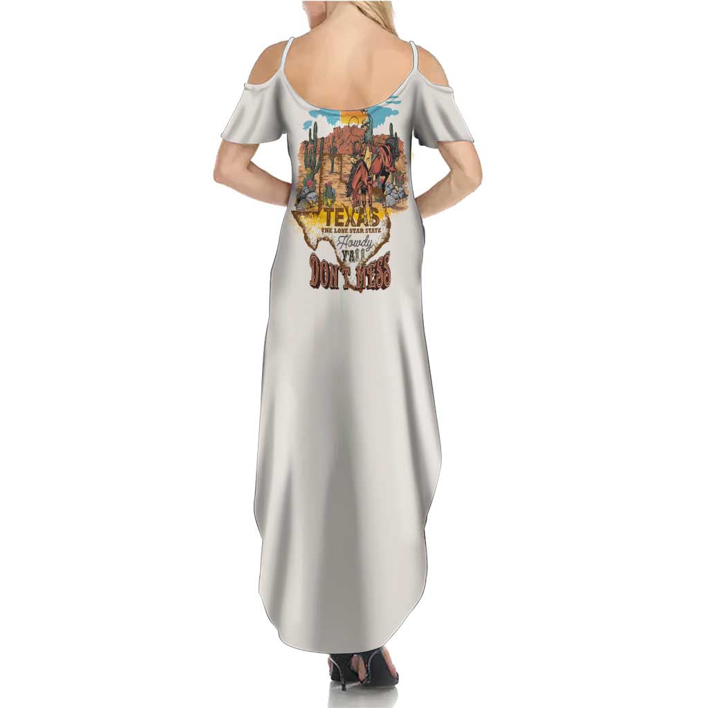 Texas Cultural Heritage Summer Maxi Dress Cowboy and Desert Howdy Y'All Don'T Mess