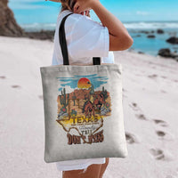 Texas Cultural Heritage Tote Bag Cowboy and Desert Howdy Y'All Don'T Mess