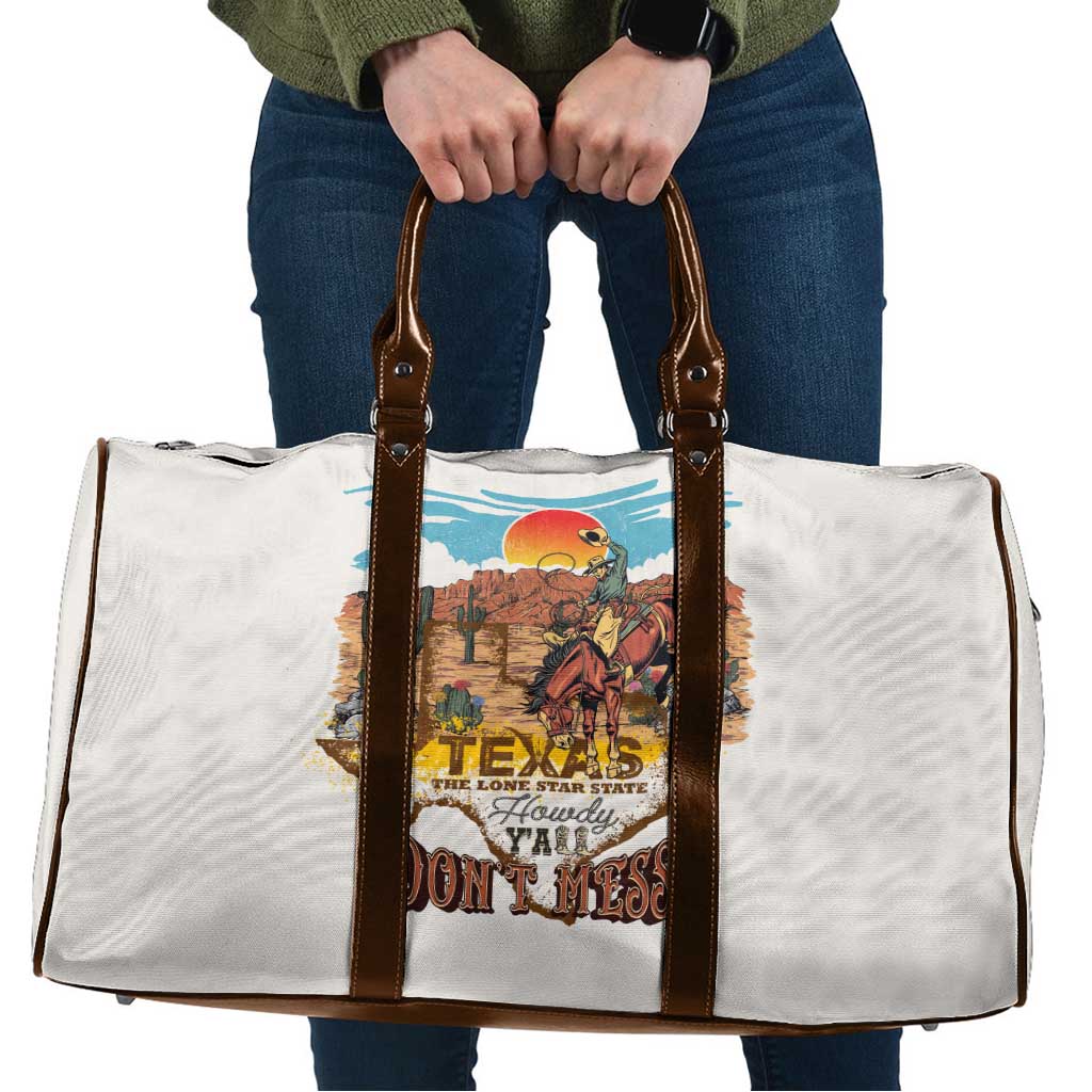 Texas Cultural Heritage Travel Bag Cowboy and Desert Howdy Y'All Don'T Mess