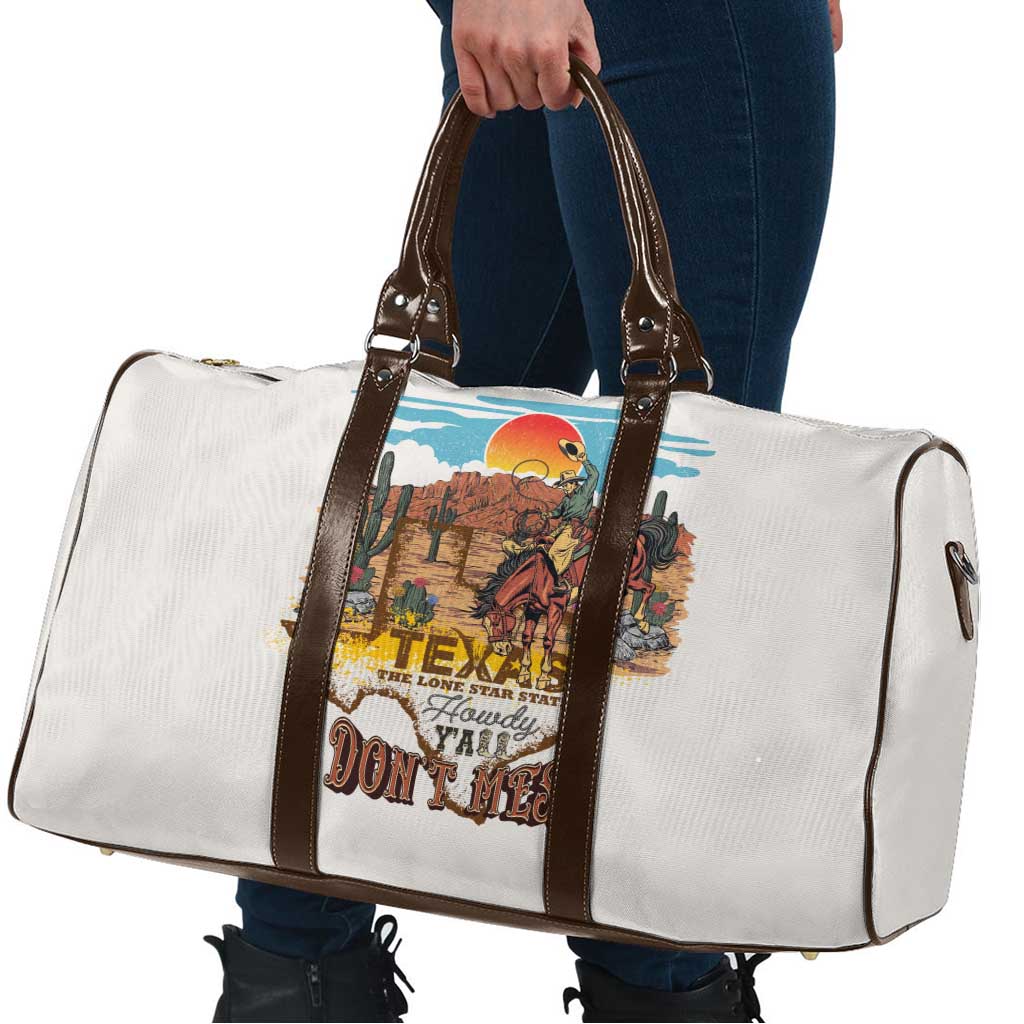 Texas Cultural Heritage Travel Bag Cowboy and Desert Howdy Y'All Don'T Mess
