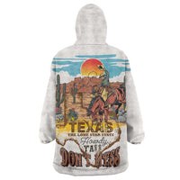 Texas Cultural Heritage Wearable Blanket Hoodie Cowboy and Desert Howdy Y'All Don'T Mess
