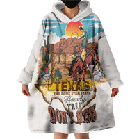 Texas Cultural Heritage Wearable Blanket Hoodie Cowboy and Desert Howdy Y'All Don'T Mess