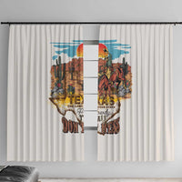 Texas Cultural Heritage Window Curtain Cowboy and Desert Howdy Y'All Don'T Mess