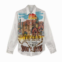 Texas Cultural Heritage Women Casual Shirt Cowboy and Desert Howdy Y'All Don'T Mess