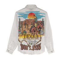 Texas Cultural Heritage Women Casual Shirt Cowboy and Desert Howdy Y'All Don'T Mess
