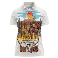 Texas Cultural Heritage Women Polo Shirt Cowboy and Desert Howdy Y'All Don'T Mess