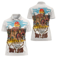 Texas Cultural Heritage Women Polo Shirt Cowboy and Desert Howdy Y'All Don'T Mess