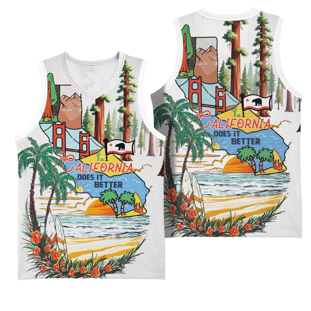California Does it Better Basketball Jersey Forest to Coast