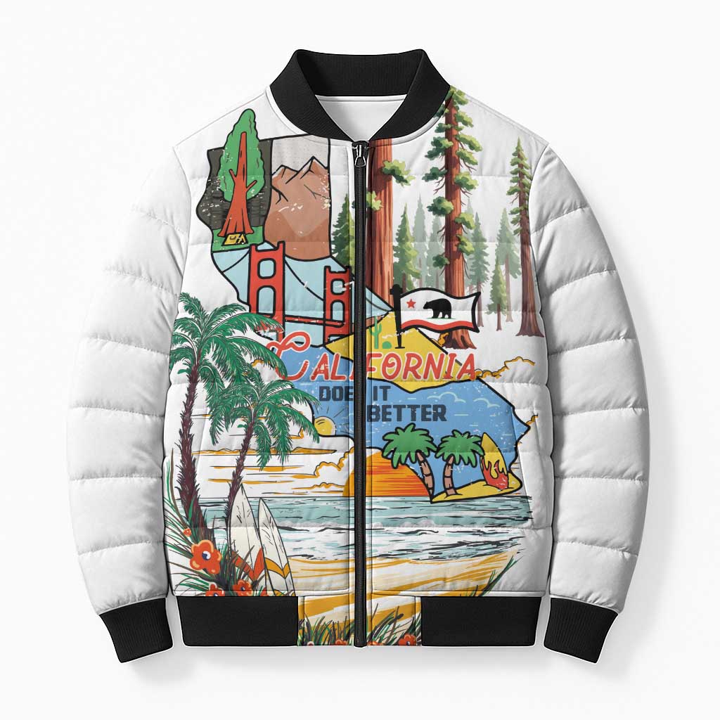 California Does it Better Bomber Puffer Jacket Forest to Coast
