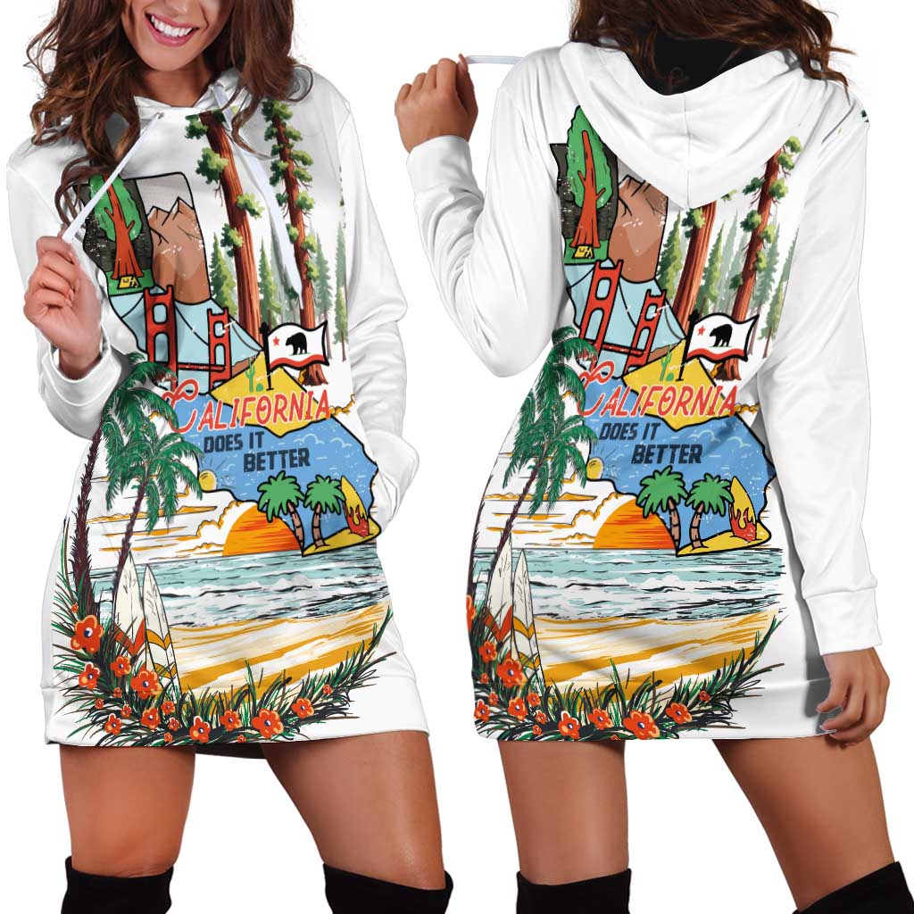 California Does it Better Hoodie Dress Forest to Coast