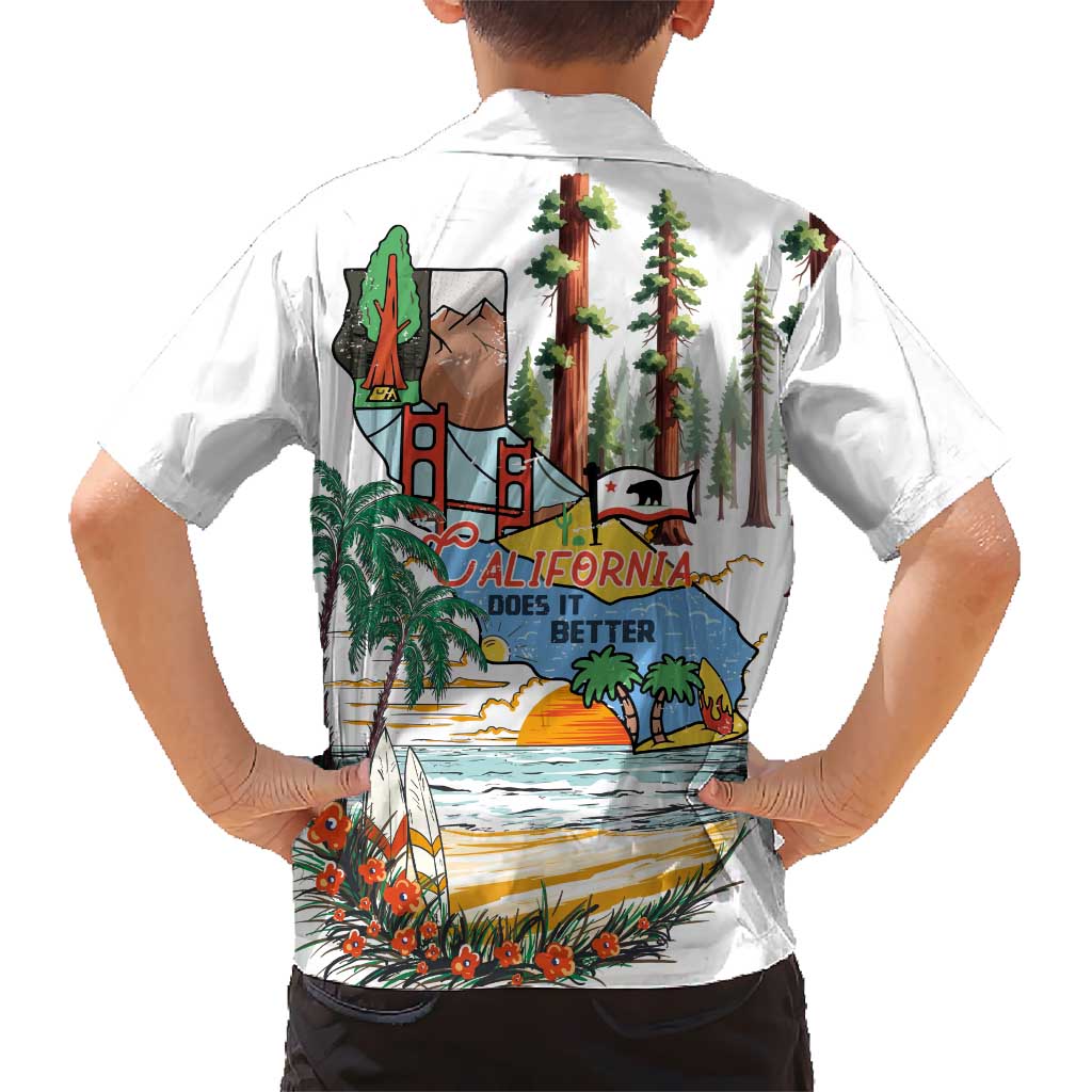 California Does it Better Kid Hawaiian Shirt Forest to Coast