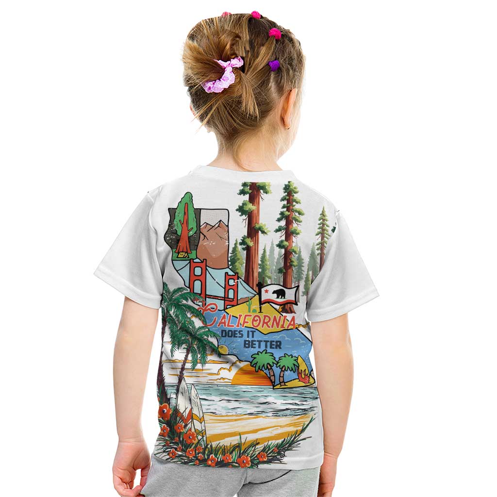 California Does it Better Kid T Shirt Forest to Coast